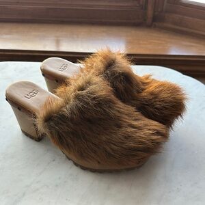 RARE UGG Judi Fluff (Wolf) Mules NEW!